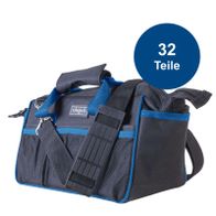 Werkzeugtasche mit 32 Teilen, strukturierter Innenraum für organisierte Aufbewahrung