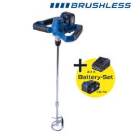 Akku-Farb- und Mörtelrührwerk mit 4,0 Ah-Batterie und 2,4 A-Ladegerät für Scheppach BC-PMX100-X