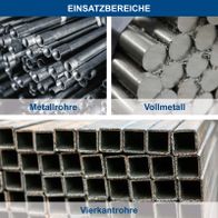 Metallrohre und Vollmetallstangen sowie Vierkantrohre aus Stahl für industrielle Anwendungen