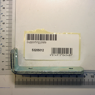 Halteplatte mit Beschriftung und Barcode für Scheppach-Produkt