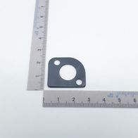 Lagerhalterung von Scheppach, Ansicht von vorne, mit zwei Befestigungslöchern und einer zentralen Öffnung.