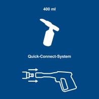 Quick-Connect-System für Sprühflaschen mit 400 ml Fassungsvermögen