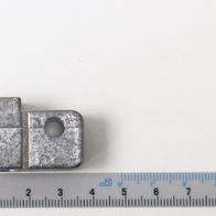 Ein Lagerstück mit den Maßen 37x22x17 mm, gezeigt von der Seite neben einem Lineal zur Größenveranschaulichung.