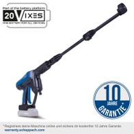 Scheppach Akku-Druckreiniger mit 10-jähriger Garantie, 20V-Basis, 10-Jahre-Garantie-Registrierung