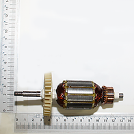Anker mit integriertem Lüfterrad und Zahnrad für mechanische Verbindung