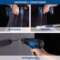 Universalwerkzeug für Bohren, Schrauben und Schlagbohren mit Scheppach-Akkubohrschrauber