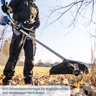 Anti-Vibrations-Technologie für ergonomisches Arbeiten mit Rasentrimmer