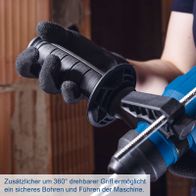 360° drehbarer Griff für sicheres Bohren und Führen der Bohrmaschine