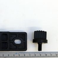Kippschutzriegel Tauchsäge 55/75 von Scheppach, gezeigt von der Seite mit einem Lineal zur Größenveranschaulichung.