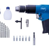 Scheppach-Zubehörset für Druckluftbohrer mit Bohrer- und Meißelsatz, Adapter und Reinigungsspray