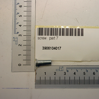 Scheppach-Senkschraube (Teil 7) mit Beschriftung und Barcode, M5x16 verzinkt