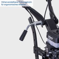 Verstellbarer Lenkstock für ergonomisches Arbeiten mit Scheppach-Maschine
