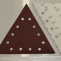 Scheppach Schleifpapier-Dreieck mit Perforationen für Satz 10 Stück, Körnung K80