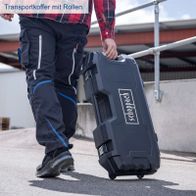 Abbruchhammer mit Rollenaufsatz, Transportkoffer für Scheppach AB2000, inkl. Markierung für SDS-Max-Bohrschaft.