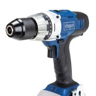 Scheppach Akkuschrauber CDD45-20ProS, Ansicht von der Seite. Der Griff ist unten und die Spitze oben.