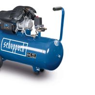 Scheppach Kompressor HC100dc, 100L, 3,0 HP, 412 L/min, von vorne gezeigt.