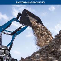Scheppach-Ausrüstung mit hydraulischem Auswurfbecher für Materialabwurf