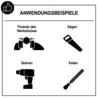 Der Rohrschraubstock SPV50 von Scheppach eignet sich zum Fixieren von Werkstücken, Sägen, Bohren und Feilen. Er bietet eine stabile Halterung für präzise Arbeiten.