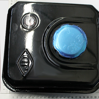 Scheppach-Tank mit Messskala, Ansicht von oben.