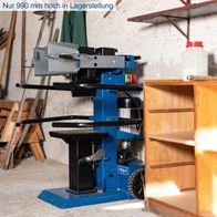Der Holzspalter ist nur 990 mm hoch in Lagerstellung. Ideal für platzsparende Aufbewahrung.