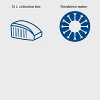 The cordless lawnmower BC-MP470-X by Scheppach features a 75-litre collection box and a brushless motor.