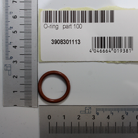 O-Ring (Teil 100) mit Beschriftung und Barcode, Messbezug für 22 mm Durchmesser