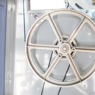 Bandsäge-Walze für Scheppach-Bandsäge BASA 4 mit transparenten und metallischen Abschnitten