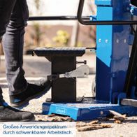 Holzspalter mit verstellbarem Arbeitsbett für vielseitige Anwendungen