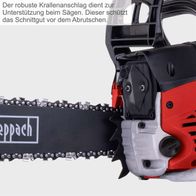 Die robuste Krallenanschlag dient zur Unterstützung beim Sägen. Dieser schützt das Schnittgut vor dem Abrutschen.