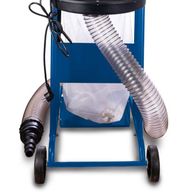 Absauganlage HD12 von Scheppach inkl. Adapter Set, Ansicht von hinten.