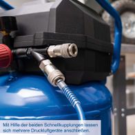 Dual Schnellkupplungen für Anschluss mehrerer Druckluftgeräte
