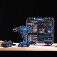 Scheppach-Drehwerkzeug mit integriertem Akku und Werkzeugset für die Mobile Werkstatt C-CDTB74/1-X