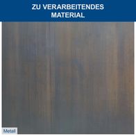 Materialvorbereitung für Schleifmaschine mit LED-Beleuchtung, dickes Metallblech mit vertikalen Rillen