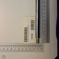 Höhenverstellstange von Scheppach, intern_79210009, gezeigt von der Seite neben einem Lineal zur Größenveranschaulichung.