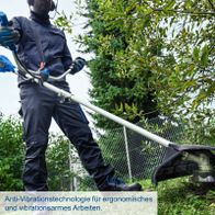 Anti-Vibrationstechnologie für ergonomisches Arbeiten mit Freischneider