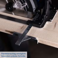 Scheppach-Feature: Parallelschlag ermöglicht präzise Schnitte beim Holzverarbeitungswerkzeug