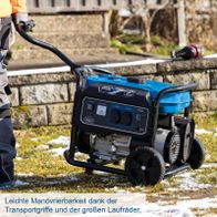 Mobilität durch Transportgriffe und große Räder für einfache Handhabung