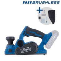 Scheppach Akku-Hobel mit Brushless-Motor, inkl. Staubsaugeranschluss und Akku-Ladegerät