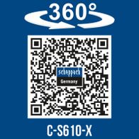360°-Drehfunktion für Scheppach Akku-Kehrmaschine C-S610-X