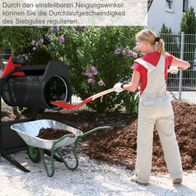 Das Rollsieb RS350 von Scheppach ermöglicht die Regulierung der Durchlaufgeschwindigkeit des Siebgutes durch einstellbare Neigungswinkel.