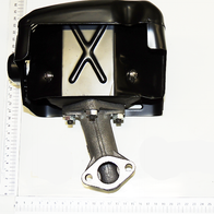 Auspuff kpl. von Scheppach, Ansicht von oben.