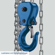 Lastenhaken mit integriertem Sicherheitsbügel für Scheppach-Kettenzug CB02
