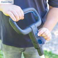 Akku-Rasenmäher mit Startknopf für leichte Bedienung, Mulchfunktion und praktische Handhabung