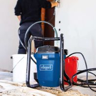 Scheppach-Farbsprühsystem PTSA350 mit Sprühschlauch und Tank, Einsatz in der DIY-Anwendung