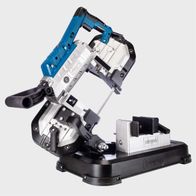 Metallbandsäge MBS1200 mit Arbeitstisch und LED-Beleuchtung. Vario-Speed für variable Schnittgeschwindigkeiten. 1200W Leistung und 127mm Schnitthöhe.