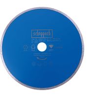 Scheppach Diamant-Trennscheibe Ø 230 x 25,4 mm, Vorderansicht. Artikelnummer: 7906700704, Max. Drehzahl: 6500 U/min, Arbeitsgeschwindigkeit: 80 m/s, EN 13236.