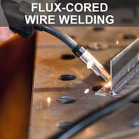 Flux-cored wire welding process during operation on WSE4000-Multi welding machine