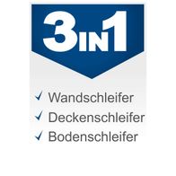 Der 3in1 Schleifer von Scheppach ist ein Wand-, Decken- und Bodenschleifer. Er eignet sich für verschiedene Oberflächen und bietet vielseitige Anwendungsmöglichkeiten.