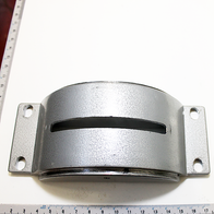 Tischhalterung von Scheppach, Ansicht von der Seite mit Maßstab zur Größenveranschaulichung.