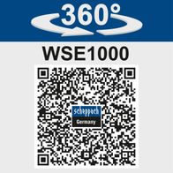 The WSE1000 welder by Scheppach features a 360-degree welding range for versatile use. More information is available via the QR code.